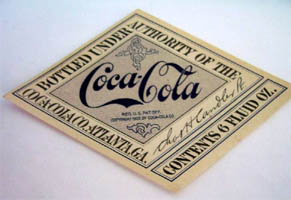 Coca-Cola Paper Label - 1917
